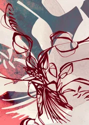 Abstracte bloemmotieven