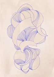Vloeiende blauwe abstracte lijnen