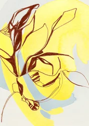 Zonnige botanische abstractie