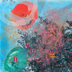 Levendig abstract van lentebloesem