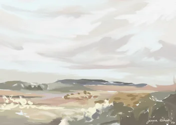 Vredig woestijnlandschap