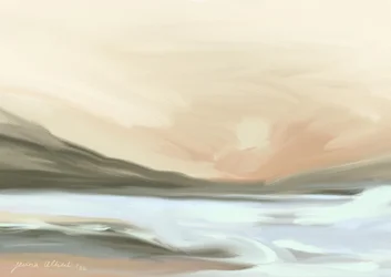 Rustige abstracte horizon