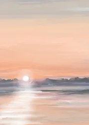 Rustige weerspiegeling bij zonsondergang