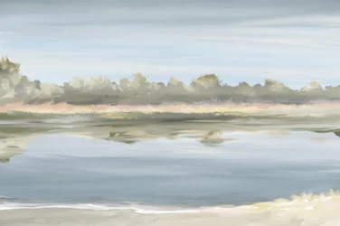 Rustige waterweerspiegelingen