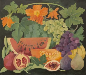 Gemengd fruit en meloenbloemen