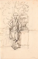 Compositiestudie voor een volledig portret van Frederik de zesde als jonge kroonprins