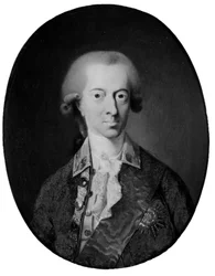 Portret van Christiaan VII