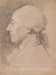 Portret van staatsman A.P. Bernstorff