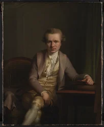 De graveur Johann Friderich Clemens aan zijn werktafel
