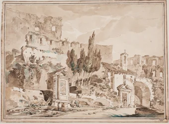 Het interieur van het Colosseum, Rome