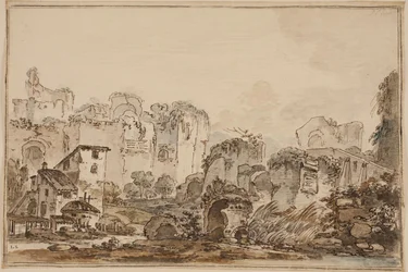 Prospect met ruïnes, het oude Rome