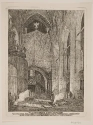 Het interieur van de St. Catharina kerk in Hamburg