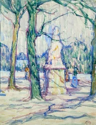 In de Luxemburgse tuinen, ca. 1911