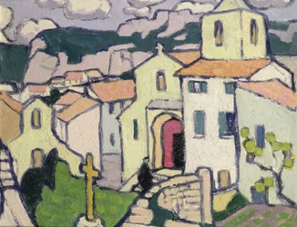 Les Baux, de Priester betreedt zijn Kerk, c.1911