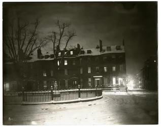 Louisburg Square, Boston Jenny Lind woonde in hoekhuis, Boston, VS