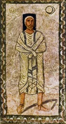 Abraham ontvangt de belofte (tempera op pleisterwerk)