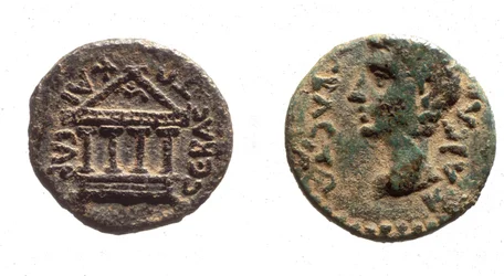 Munten van Herodes Filippus II, ca. 4 v.Chr. - 34 n.Chr.