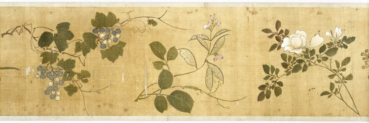 Honderd bloemen, begin 17e eeuw (geschilderde zijde) (detail)