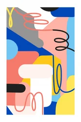 Levendige abstracte compositie