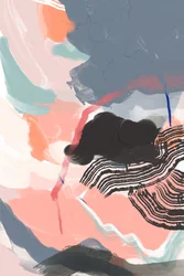 Levendige abstracte penseelstreken