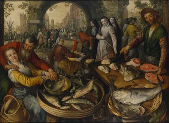Vismarkt met Ecce Homo