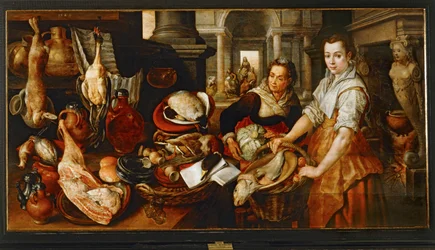 Jezus Christus bij Martha en Maria thuis ... (schilderij op doek)