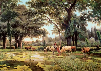 Zomer. (1843-1894). Jaren 1880. Barcelona. Nationaal Kunstmuseum van Catalonië