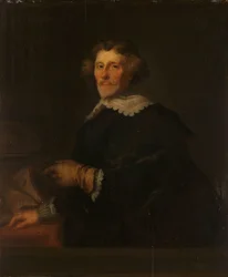 Portret van Pieter Corneliszoon Hooft, baljuw van Muiden, historicus en dichter