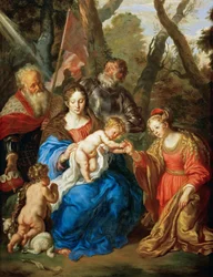 Het mystieke huwelijk van Sint-Catharina met de heiligen Leopold en Willem