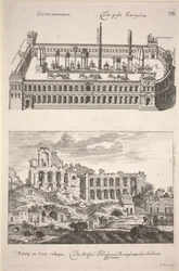 Illustratie uit "Des Alten und Neuen Roms Grosser Schau-Platz" door Joachim von Sandrart