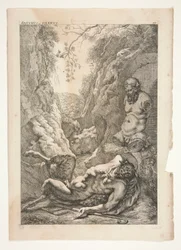 Sater en Silenos, uit Sculpturae Veteris Admirata