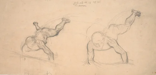 Twee studies van kruipende jongens (of vliegende engelen)