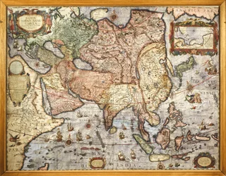 Kaart van Azië. Uit de Atlas van Joan Blaeu (1596-1673), gedrukt in 1686