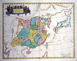 Japan, China en Korea als een schiereiland, c.1700