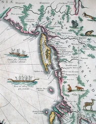 Kaart van de Oostkust van Noord-Amerika