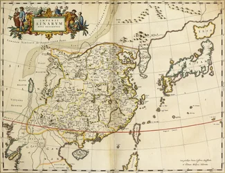 Kaart van China, uit ”Atlas Maior Sive Cosmographia Blaviana”, 1662