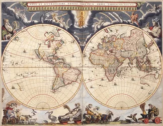 Wereldkaart uit de Blaeu Atlas
