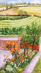 De Cottage Tuin en uitzicht daarbuiten, 2000