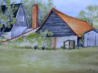 Uitzicht over de tuin van de buren, 2016