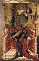 Sint Sebastiaan en Kruisiging, ca. 1417-25