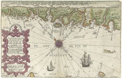 Kaart een deel van de kust van Noorwegen en Zweden