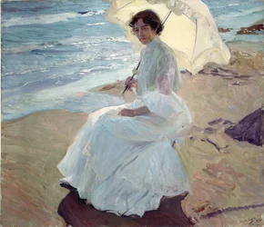 Clotilde op het strand