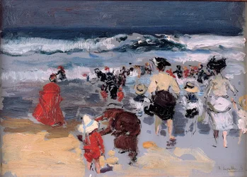 Strand van Biarritz, 1906