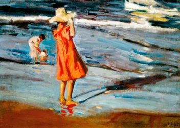 Kinderen op het strand, schilderij van Joaquín Sorolla (1863-1923). 1900
