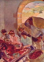 De voorbereiding van droge druiven, 1890, ca. 1932