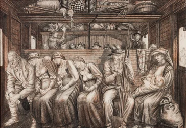 Italiaanse oogsters op reis, ca. 1924
