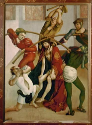 Jezus met de doornenkroon (tempera op vurenhout)