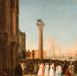 Gezicht op de Piazzetta, Venetië, ca. 1730-35 (Olieverf op doek)