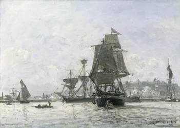Grote Zeilboten in Honfleur