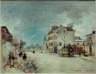 Postkoets op de Faubourg St. Jacques